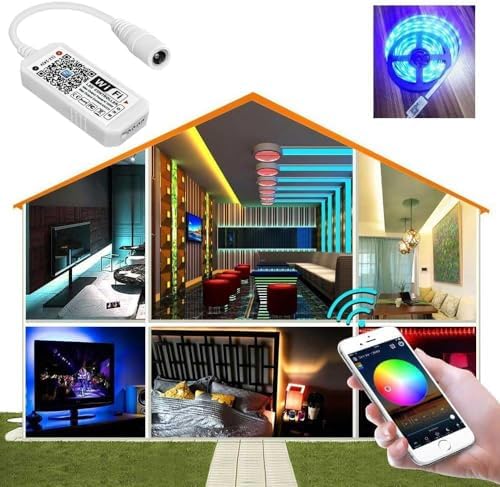 3 Pack Smart WiFi LED Controllers, RGB Led Strip Lights Wireless Control, Compatible with Alexa & Google Home & IFTTT, Free Magic Home App Control for Home Decoration TV Background Stair LED Lights - Image 3