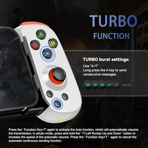 Koiiko Wireless Controller for iPhone 17/Android/PC/iPad/Tablet/Appl Arcade MFi Games/Switch, Support Streaming on PS/Xbox/PC Console, Cloud Gaming Gamepad Joystick - Turbo/Dual Motors - Image 3