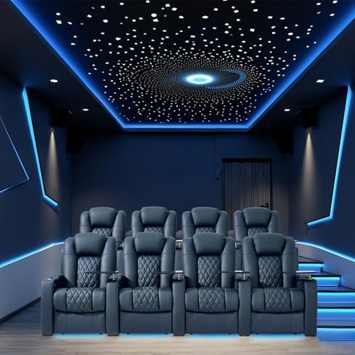 comfiroom Top-Grain Leather Home Theater Seating, Dual-Motor Power Recliner - Image 2