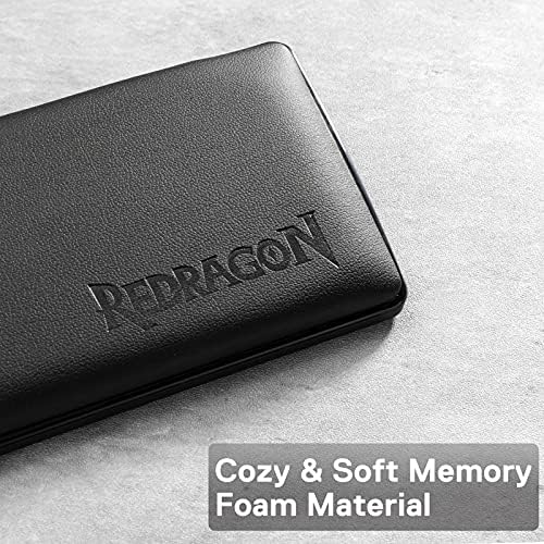 Redragon P037 Meteor L Computer Keyboard Wrist Rest Pad, Ergonomic Soft Memory Foam Wrist Support w/Anti-Slip Rubber Base, 100% 104 Keys Standard Size 17.12 x 2.87 in, 0.78 inch (20mm) Height, Black - Image 4