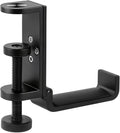 All Aluminum Foldable Headphone Holder for Desk, Headset Stand for Desk,Backpack Holder Hook for Desk,Table Bag Hook,Under Desk Clamp Hook for Gaming PC Accessories,Deep Black by SHINEWIDER