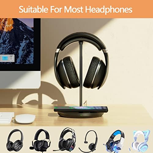 Hiwe Headphone Stand with Wireless Charger, Headset Holder for Desktop - Image 6