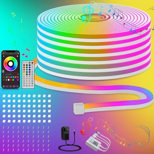 Ledagic 48FT RGB Led Neon Rope Lights Outdoor with Remote & App Control by Ledagic