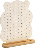 Desk Pegboard Gaming Desk Organizer Desk Back Panel, Solid Wood Base Pegboard, Storage Rack with Pegboard Hook, for Office Dormitory Home Desk(33.7 * 39.4cm) by Unknown
