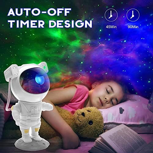 Kids Astronaut Star Projector Night Light - Galaxy Space Lamp with Remote, 8 Nebula Effects, Timer, 360° Rotating Head, Cool Room Decor, Birthday Christmas Gift for Children Teens - Image 5