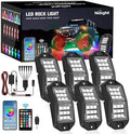Nilight RGB LED Rock Lights Kit 6 PCS 18LED Wide Angle Wheel Well Light by Nilight