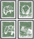 Retro Video Game Gaming Poster Prints for Home Boys Room Playroom Decor,Black And White Video Game Decorations Prints Wall Art Unframed 4pcs 8x10inches,Gift for Gamer Boys Gaming Love (8×10 inc) by AEHIE