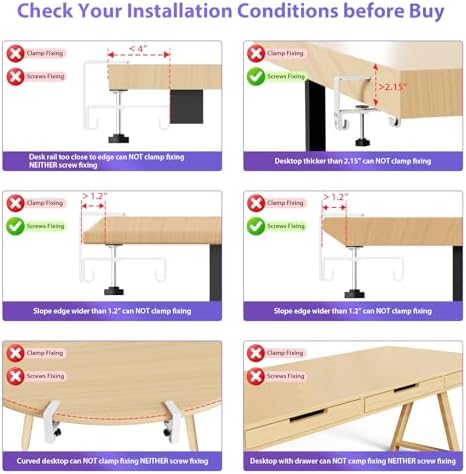 Univivi No Drill Under Desk Cable Management Tray, 36 inch Cable Management - Image 5