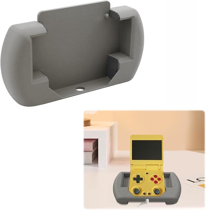 Ergonomic Grip Compatible with Anbernic RG34XXSP, Anti-Slip Handheld Stand for Open Source Console Gaming (Grey) by Unknown
