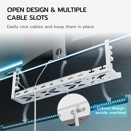 ARES WING 17"-28.7" Extendable Under Desk Cable Management Tray, No-Drill - Image 4