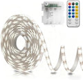 echosari Strip Lights Battery Operated, 16.5Ft 150 LED 2835 SMD Closet Strip Lights with Remote for Bedroom, Kitchen, Cabinet Décor (Cool White) by echosari