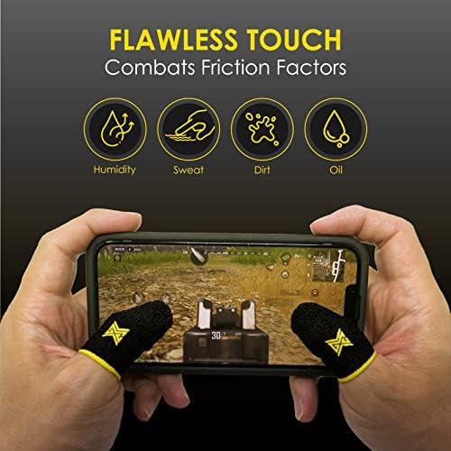 MGC ClawSocks 6 Pack Carbon, Gamer Finger & Thumb Sleeves, Mobile Gaming Stabilizer & Compression Support Black - Image 4