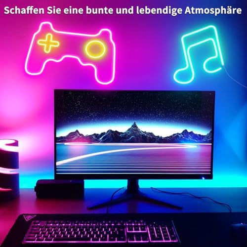 segrass 132FT Led Neon Rope Lights Control with App/Remote,Flexible Led Rope Lights,Multiple Modes,IP65 Outdoor RGB Neon Lights Waterproof,Music Sync Gaming Led Neon Strip Lights for Bedroom Décor - Image 3