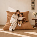3 in 1 Kids Bean Bag Chair Bed – Foldable Bean Bag to Lounger & Floor Mattress, High-Density Foam Filling Bean Bag, Child Floor Sofa for Reading, Sleeping, Gaming & Relaxation,Brown by lihtsofty