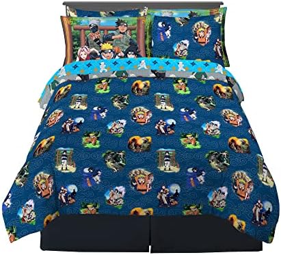 Naruto Anime Bedding Super Soft Comforter and Sheet Set with Sham, 7 Piece Full Size, By Franco by Franco