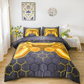 NTBED Game Console Comforter Set for Boys Girls Kids Geometric Lightweight Microfiber Bedding Sets (Gold, Full) by NTBED