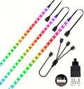 RGB Strip Light for PC Case, 3x19.7in 90LEDs Addressable LED Strip for Motherboard 5V 3-Pin Header Gaming Case DIY Lighting by niccryle
