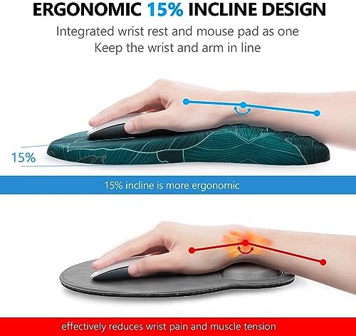 Ergonomic Mouse Pad with Wrist Support and Keyboard Wrist Rest Set - Image 2