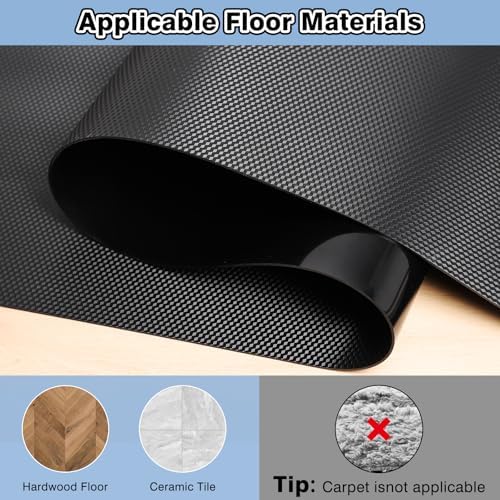 40” x 50” Waterproof Chair Mat for Hardwood, Office Chair Mat for Rolling Chair, Desk Mat for Hardwood Floor, Floor Mat for Home Office, Anti-Slip PVC Floor Protector for Gaming Room - Image 2