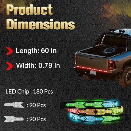 DIBMS Upgraded 60” LED Tailgate Light Bar Strip with Fall Warning Signal - Image 4