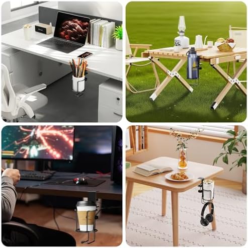 CABTE 2 Pack 2 in 1 Desk Mug Hooks with Headphone Hanger Holder - Image 6