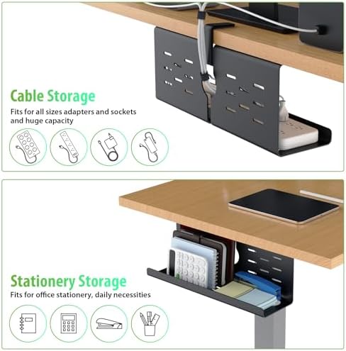 KEEGH 16 in Under Desk Cable Management Tray, Metal Cable Tary, 1 Pack - Image 4