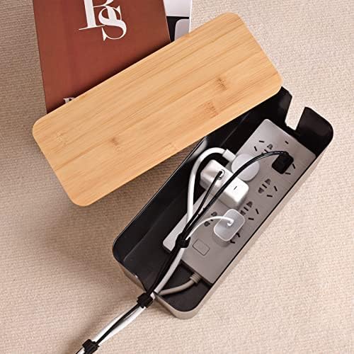 Tuwechen Cable Management Box, Wooden Style Cord Organizer Box - Image 3