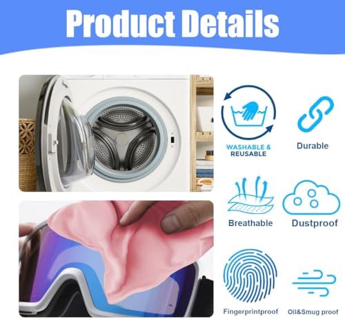Microfiber Drawstring Bags, Multi-Size Soft Protective Pouches for Shoes, Ski Goggles, Sunglasses, Handbags & Camera Lenses - Image 6