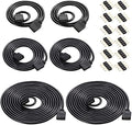 Honoson 6 Pieces 4 Pin RGB Extension Cable LED Strip Connector Cord Wire Cables Kit with 12 Pieces Pin Connector for 5050 3528 RGB LED Motorcycle Car Light Neon Strip Light(1.6、3.3 、6.6 ft,Black) by Honoson
