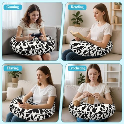 Lap Pillow for Reading & Gaming Lap Desk Pillows for Crocheting & Crafting with Elbow & Arm Support Cushion for Ergonomic Use on Bed and Couch - Image 6