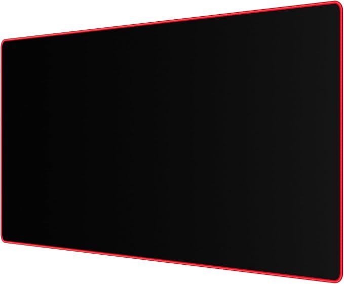 JIALONG Extended Gaming Mouse Pad Keyboard Desk Mat for Gaming & Office | XXL large size; non-slip rubber base; red stitched edges；smooth mouse control; fit for gaming & office use by JIALONG