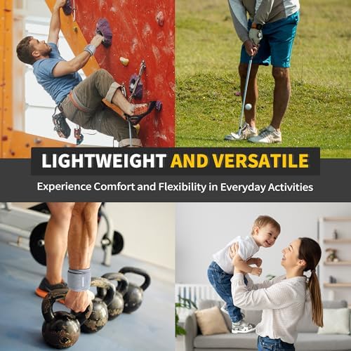 CAMBIVO 2 Pack Wrist Brace for Carpal Tunnel with wraps, Gray | Wrist Support, Adjustable Wrist Wraps for Weightlifting, Tendonitis, Pain Relief, Sleeping, Night, Gym, Neoprene, Both Hands - Image 7
