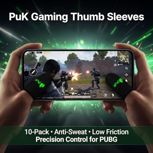 PuK Gaming Thumb Sleeves 10 Pack, Aim Faster and Sweat Less, Ultra Thin Breathable Finger Sleeves for Mobile Gaming, Smooth Glide and Precision Control for FPS and Battle Royale Games - Image 2