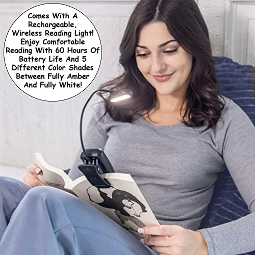 Homie Reading Pillow with Reading Light and Wrist Support, Has Arm Rests, and Back Support for Bed Rest, Lounging, Reading, Working on Laptop, Watching TV (Blue) - Image 2