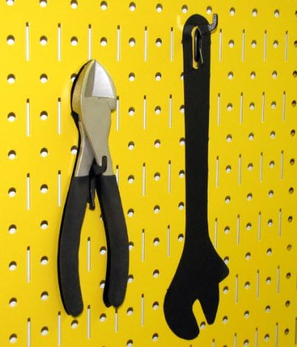 Wall Control Narrow Pegboard 8in x 32in Yellow Metal Pegboard Runner Tool Board - Image 6