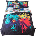ADASMILE A & S Gaming Comforter Twin for Boys 6 Piece Game Console Bedding by ADASMILEAS