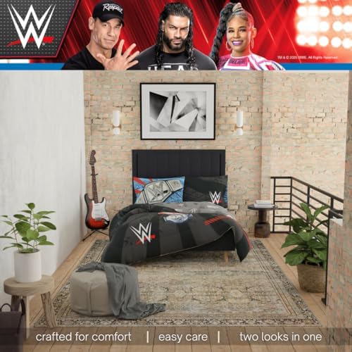 WWE Wrestlemania Bedding Super Soft Microfiber Comforter and Sheet Set, 5 Piece Full Size, (Officially Licensed Product) By Franco - Image 4