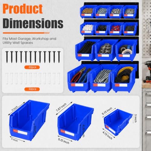 14pc Wall-Mounted Organizer V1 V2 V3 Master Combo Set Blue - Image 2