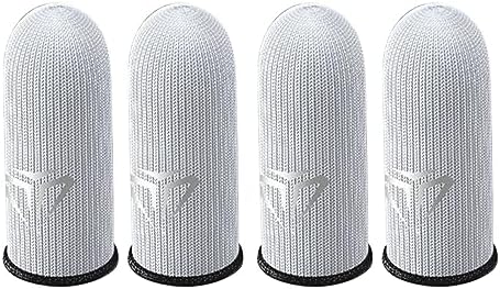 2Pairs Mobile Game Fingertip Gloves Sweatproof Anti-Slip Touch Screen Finger Sleeve Breathable Gaming Fingertip Cover Glass Silver Fiber - Image 6