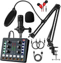 Podcast Equipment Bundle, BM-800 Recording Studio Package with Voice Changer, Live Sound Card - Audio Interface for Laptop Computer Vlog Living Broadcast Live Streaming by EnjoyYourLifewithsktome