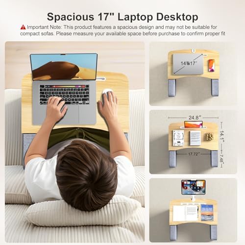 OPTIXCELL Lap Desk for Adults, Extra Large Laptop Stand with Arm Rests - Image 4