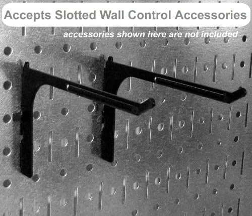 Wall Control Pegboard Organizer 4 ft. Metal Pegboard Standard Tool Storage Kit with Black Toolboard and White Accessories - Image 4
