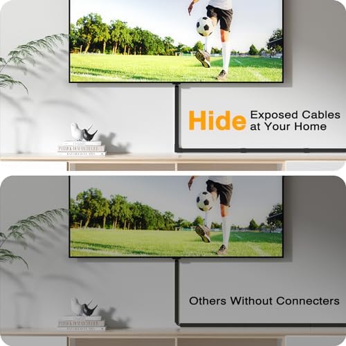 Cable Hider, 157in Delamu Cord Hider Wall for Wall Mounted TV, Wire Hider Kit, Paintable Cable Concealer Raceway Management for Home & Office, 10XL15.7 W0.95 H0.55in, Black - Image 5
