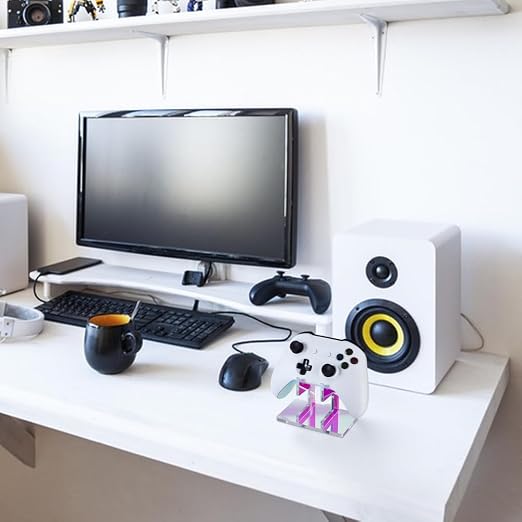 AHANDMAKER Universal Controller Holder, 1 Tier Colorful Detachable Game Show Rack Acrylic Gamepad Storage Desktop Stand Headset Holder for Gamepad Controller Display and Organization - Image 6