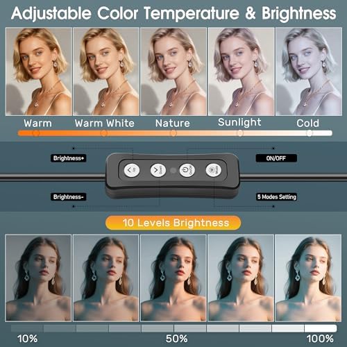 ALTSON 16W 2PCs Video Conference Lighting, LED Streaming Light Clip-On, Zoom Lighting for Computer Monitor Webcam Laptop, Desk Ring Light for Video Recording Podcast, Eye-Caring&360° Rotary Backlight - Image 3