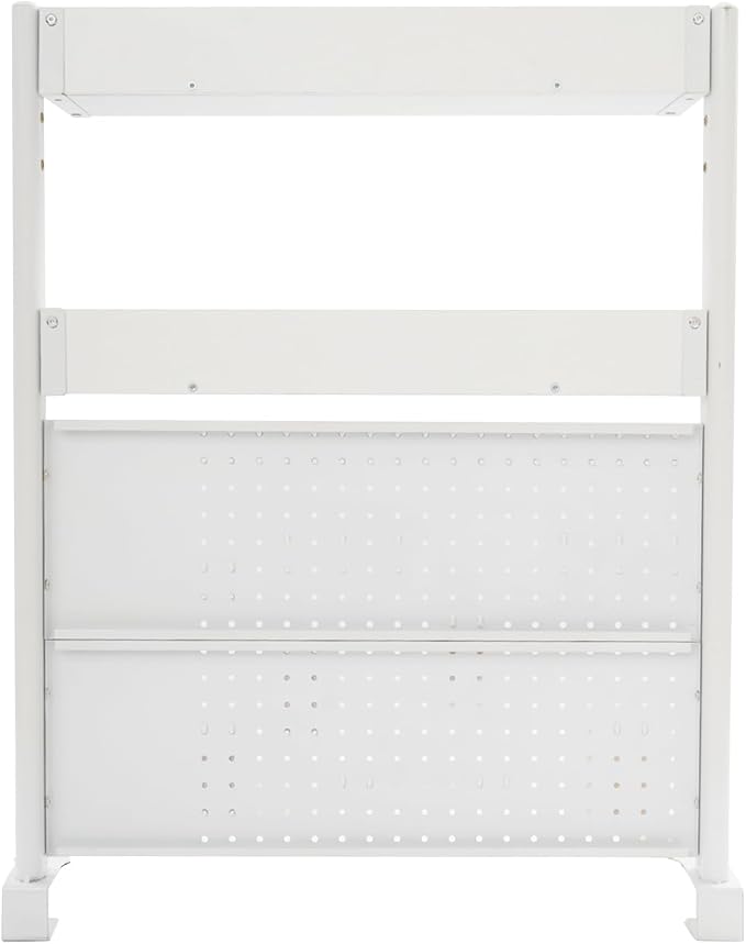 Clamp On Desk Organizer Shelf, 31.5" x 37" Desk Extender Pegboard Bookshelf Workstation Computer Desk Accessories with Shelf for Office, Privacy Panel for Gaming Desk (White, 31.5"W x 37.4"H) - Image 6