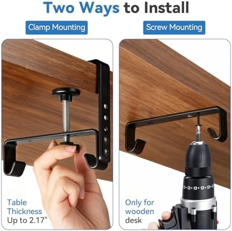 SHUWEI 48" Under Desk Cable Management Tray, Premium Fabric Cable Management for Desk, Clamp/Screw Mount Cable Tray for Office and Home, Off White - Image 4