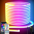 segrass 66FT Led Neon Rope Lights Control with App/Remote,Flexible Led Rope Lights,Multiple Modes,IP65 Outdoor RGB Neon Lights Waterproof,Music Sync Gaming Led Neon Strip Lights for Bedroom Décor by segrass