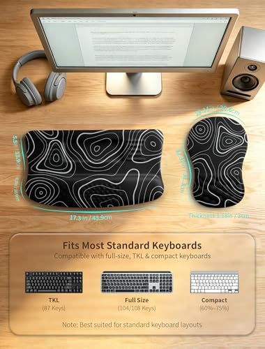 Ergonomic Keyboard Stand, Wrist Rest & Mouse Pad, Memory Foam Wrist Support - Image 6