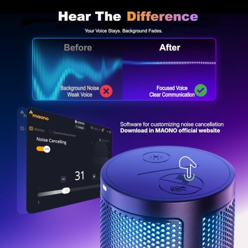 MAONO DGM20S Gaming Microphone for PC with Clear Voice & Noise Reduction - Image 3